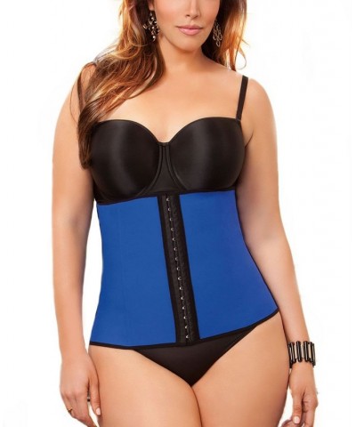 Women's Plus Size Premium Extra Firm Hourglass Waist Trainer Blue $45.85 Shapewear