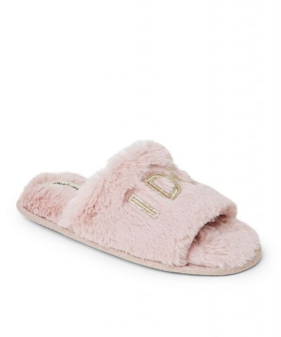 Bride and Bridesmaids Slide Slippers Online Only Pink $18.24 Shoes