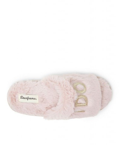 Bride and Bridesmaids Slide Slippers Online Only Pink $18.24 Shoes