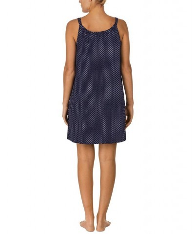 Cotton Knit Double-Strap Nightgown Navy dot $31.27 Sleepwear