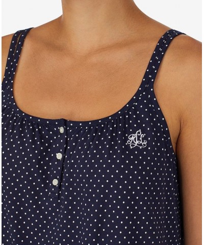 Cotton Knit Double-Strap Nightgown Navy dot $31.27 Sleepwear