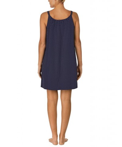 Cotton Knit Double-Strap Nightgown Navy dot $31.27 Sleepwear