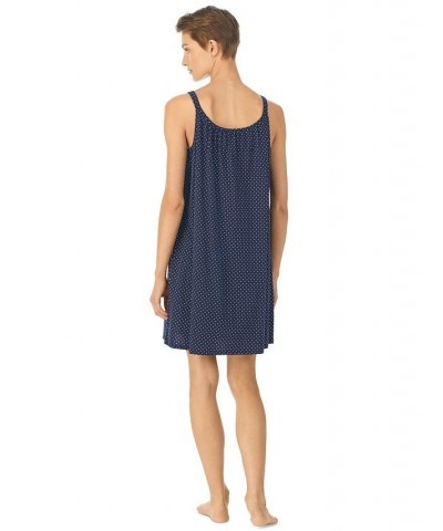 Cotton Knit Double-Strap Nightgown Navy dot $31.27 Sleepwear