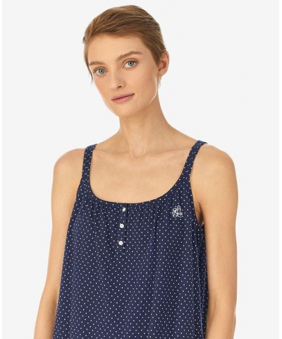 Cotton Knit Double-Strap Nightgown Navy dot $31.27 Sleepwear