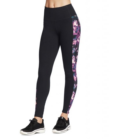 Women's The Gowalk Linear Floral High-Waisted Leggings Mult $22.70 Pants