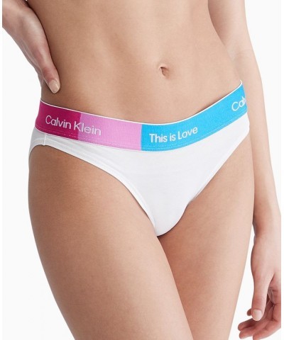 Women's Pride This Is Love Colorblocked Bikini Underwear QF7256 White $14.40 Panty