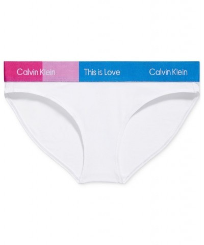 Women's Pride This Is Love Colorblocked Bikini Underwear QF7256 White $14.40 Panty