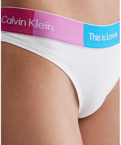 Women's Pride This Is Love Colorblocked Bikini Underwear QF7256 White $14.40 Panty