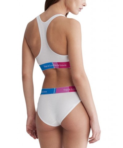 Women's Pride This Is Love Colorblocked Bikini Underwear QF7256 White $14.40 Panty