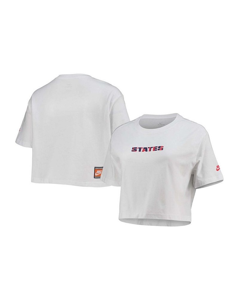 Women's White US Soccer Voice Crop Top White $20.00 Tops