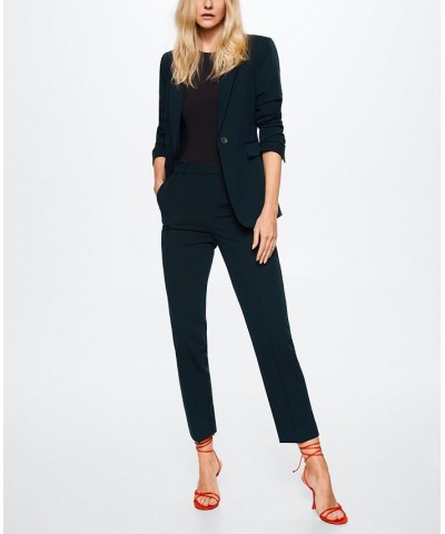 Women's Pleated Suit Pants Blue $32.20 Pants