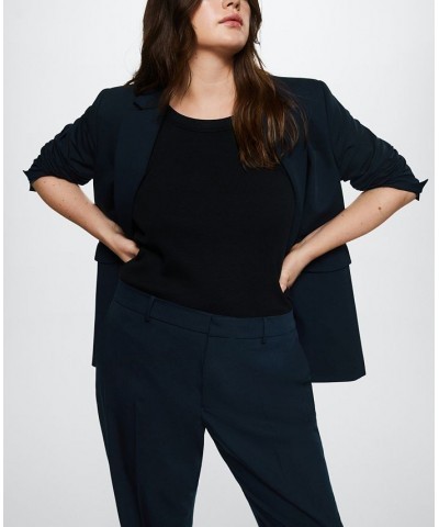 Women's Pleated Suit Pants Blue $32.20 Pants