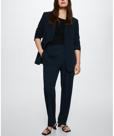 Women's Pleated Suit Pants Blue $32.20 Pants