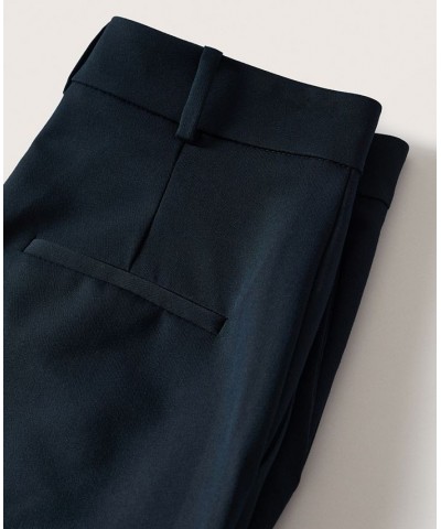 Women's Pleated Suit Pants Blue $32.20 Pants