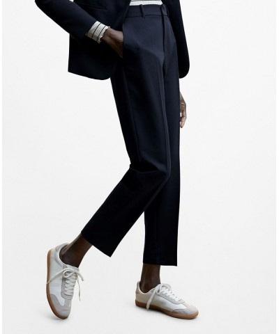 Women's Pleated Suit Pants Blue $32.20 Pants