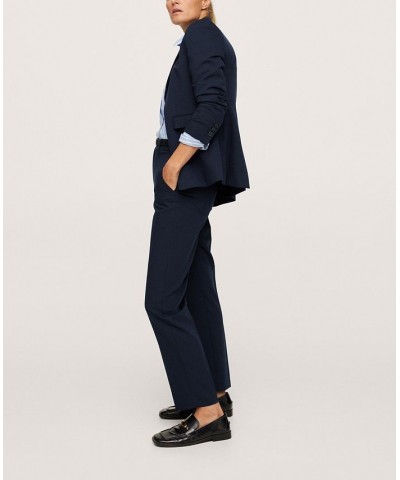 Women's Pleated Suit Pants Blue $32.20 Pants