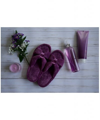 Women's Micro Terry X-Slide Slippers Purple $16.00 Shoes