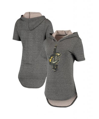 Women's Threads Heathered Black Cleveland Cavaliers Camo Pop Tri-Blend Short Sleeve Pullover Hoodie Heathered Black $36.39 Sw...