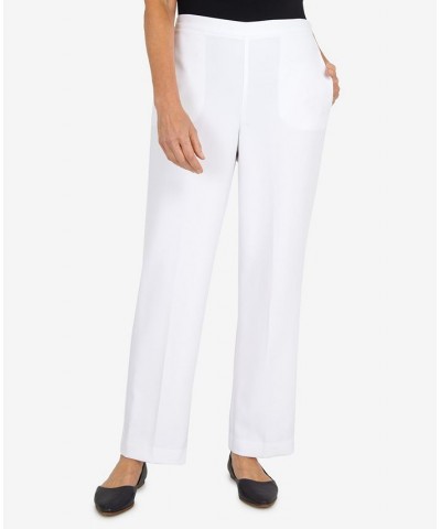 Petite Easy Breezy Medium Length Pants White $35.70 Pants