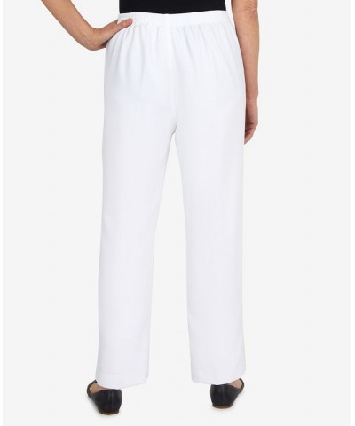 Petite Easy Breezy Medium Length Pants White $35.70 Pants