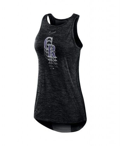 Women's Black Colorado Rockies Logo Fade High Neck Performance Tank Top Black $23.00 Tops