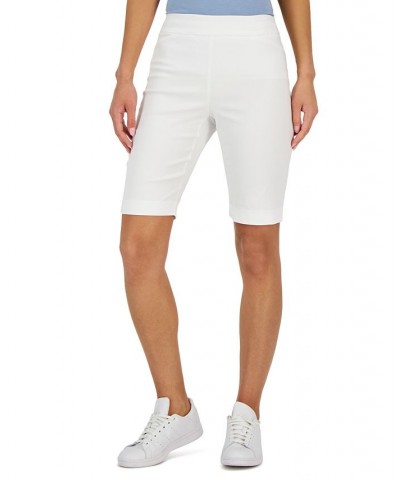 Petite Pull-On Bermuda Shorts White $18.42 Shorts