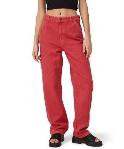 Women's Carpenter Jeans Red $39.20 Jeans