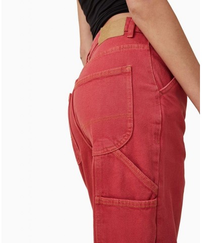 Women's Carpenter Jeans Red $39.20 Jeans