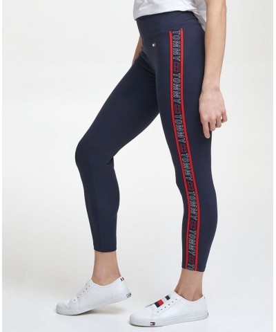 Logo-Trim 7/8 Length Leggings Blue $22.66 Pants