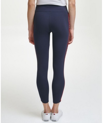 Logo-Trim 7/8 Length Leggings Blue $22.66 Pants