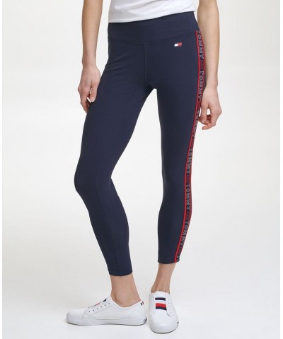 Logo-Trim 7/8 Length Leggings Blue $22.66 Pants