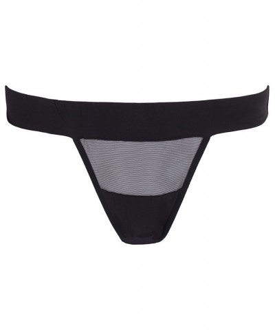 Women's Orla Mesh Thong Underwear 41581 Black $13.67 Panty