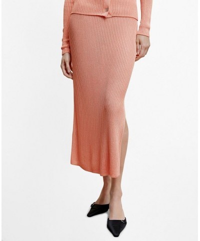 Women's Cable Knit Skirt Salmon $45.00 Skirts