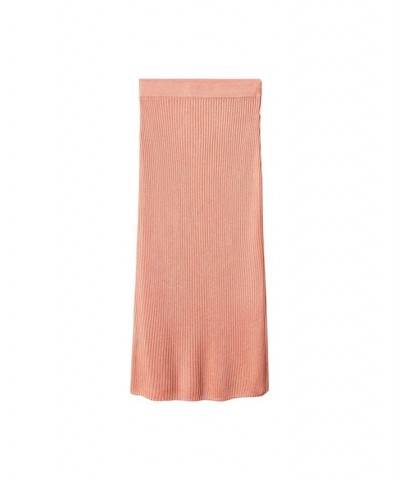 Women's Cable Knit Skirt Salmon $45.00 Skirts