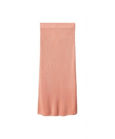 Women's Cable Knit Skirt Salmon $45.00 Skirts