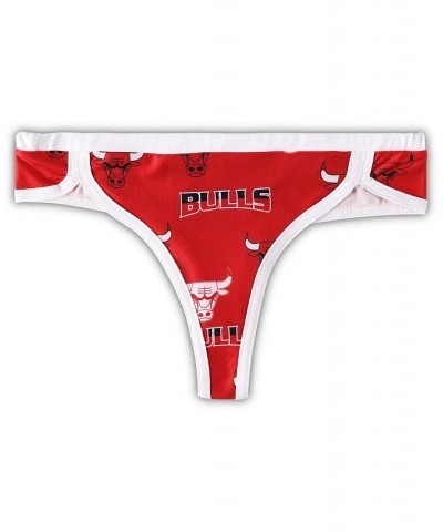 Women's Red White Chicago Bulls Breakthrough Thong Red, White $15.89 Panty