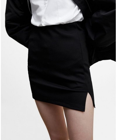 Women's Slit Hem Skirt Black $26.67 Skirts