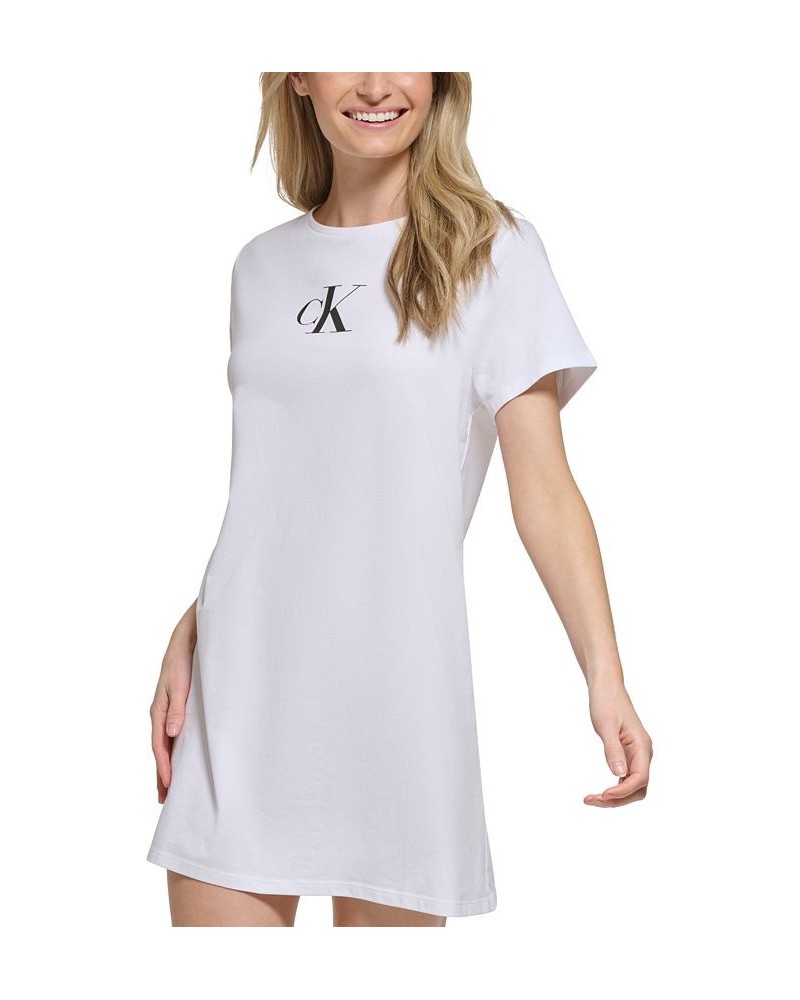 Women's Logo T-Shirt Dress Swim Cover-Up White $29.49 Swimsuits