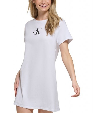 Women's Logo T-Shirt Dress Swim Cover-Up White $29.49 Swimsuits