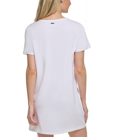 Women's Logo T-Shirt Dress Swim Cover-Up White $29.49 Swimsuits