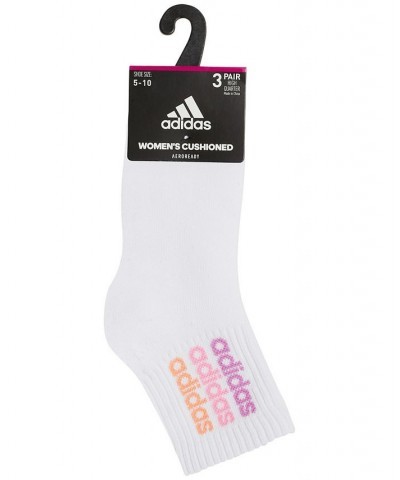 Women's 3-Pk. Sport Linear 2 High Quarter Socks White/pulse Lilac Purple/bliss Pink $11.44 Socks