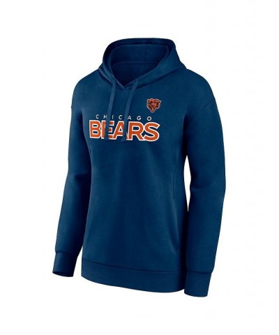 Women's Branded Navy Chicago Bears Checklist Crossover V-Neck Pullover Hoodie Navy $32.80 Sweatshirts