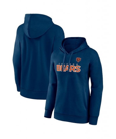 Women's Branded Navy Chicago Bears Checklist Crossover V-Neck Pullover Hoodie Navy $32.80 Sweatshirts