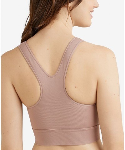 Women's Pure Comfort Feel Good Seamless Crop Tank DM2304 Iced Mocha $11.70 Bras