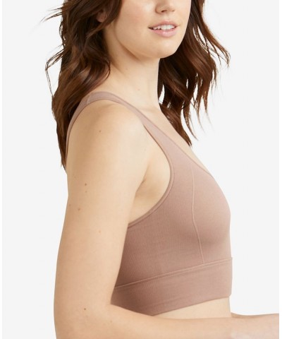 Women's Pure Comfort Feel Good Seamless Crop Tank DM2304 Iced Mocha $11.70 Bras