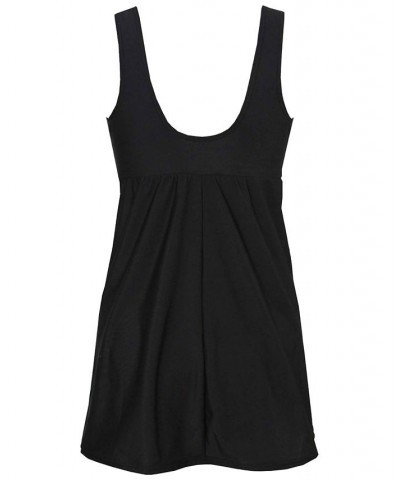 Marais Allover Slimming V-Neck Swimdress Black $93.60 Swimsuits