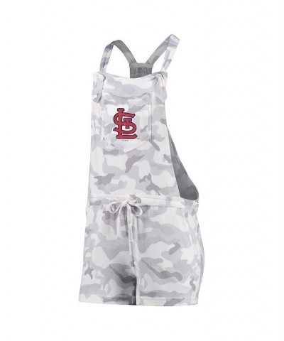 Women's Gray St. Louis Cardinals Camo Overall Romper Gray $26.95 Shorts