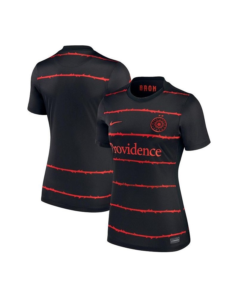 Women's Black Portland Thorns Fc 2021/22 Home Replica Jersey Black $36.96 Jersey