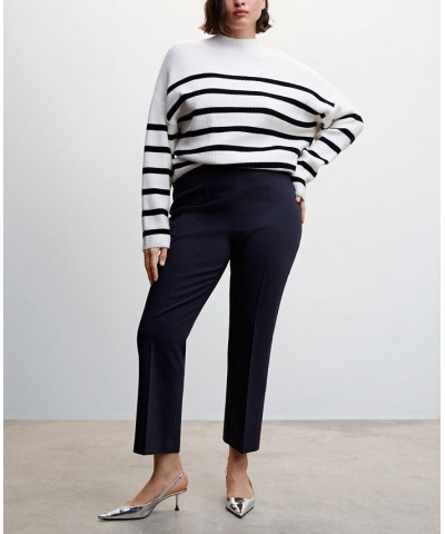 Women's Straight-Cut Crop Pants Blue $33.59 Pants