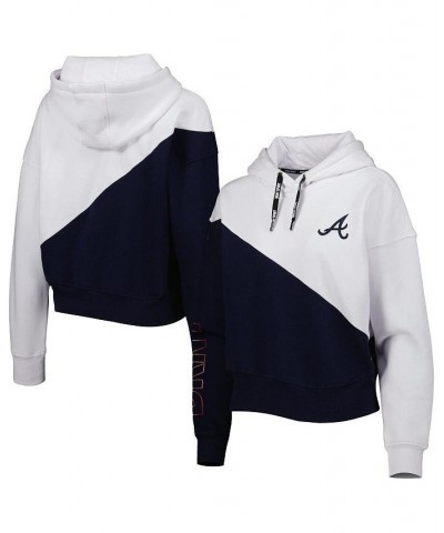 Women's Navy White Atlanta Braves Bobbi Colorblock Pullover Hoodie Navy, White $44.10 Sweatshirts